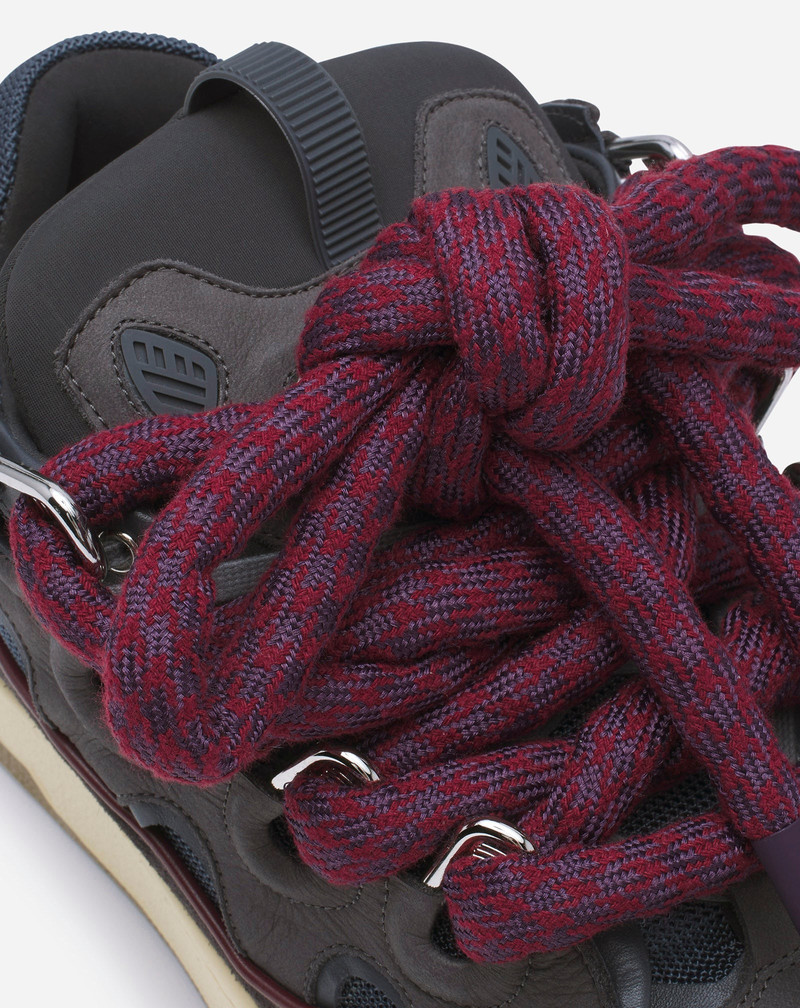 CURB SNEAKERS IN LEATHER WITH SNAKE LACES 5