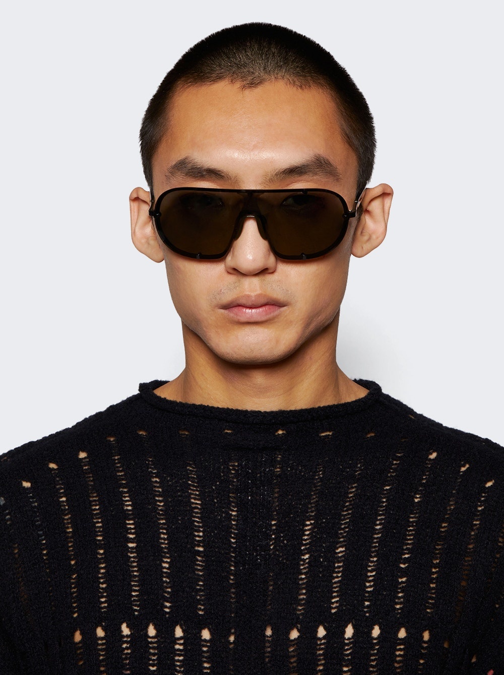 X Dries Van Noten 216 C3 Aviator Sunglasses Black - 2