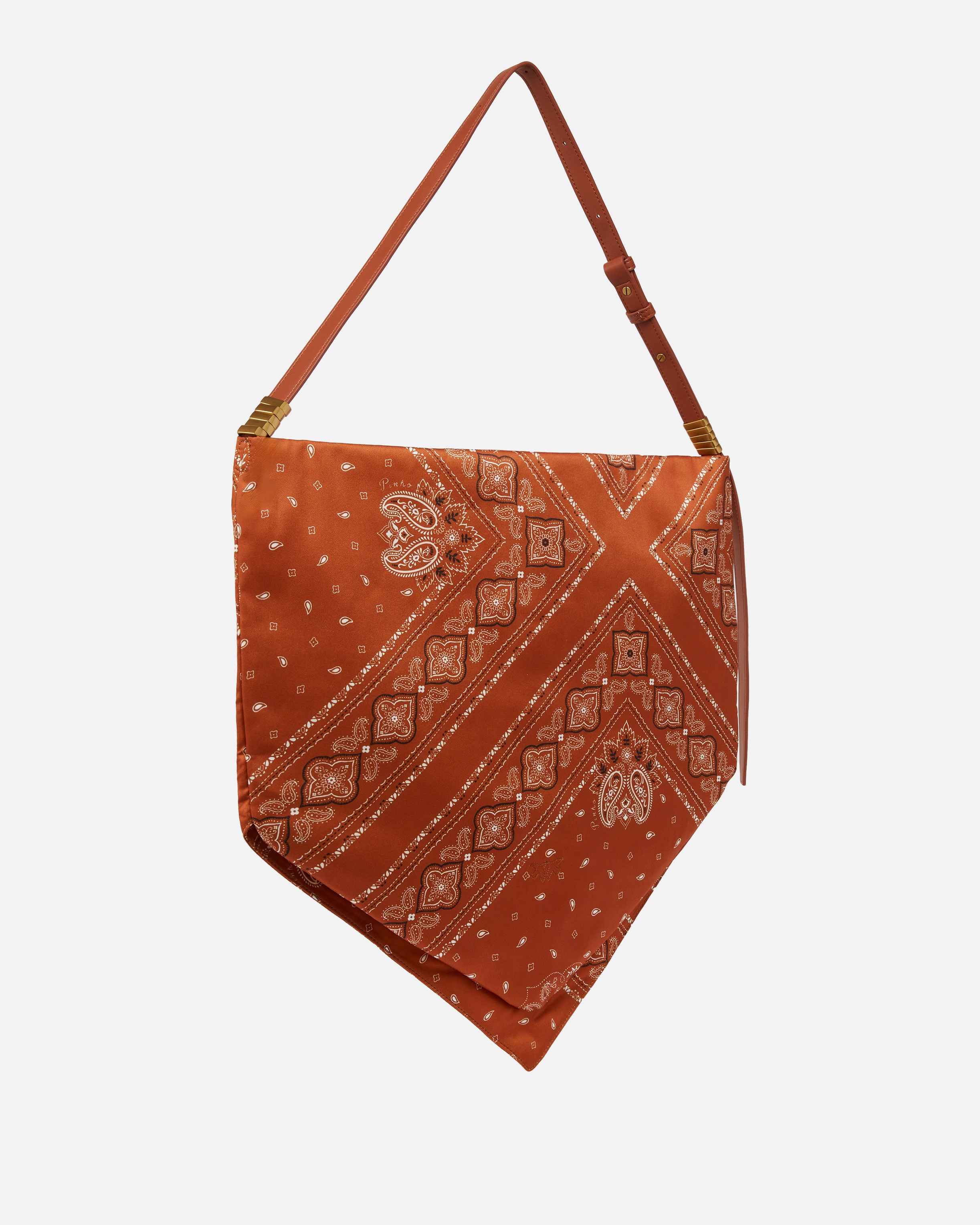 MEDIUM SIZE SCARF SHOULDER BAG IN BANDANA PRINT FABRIC - 2