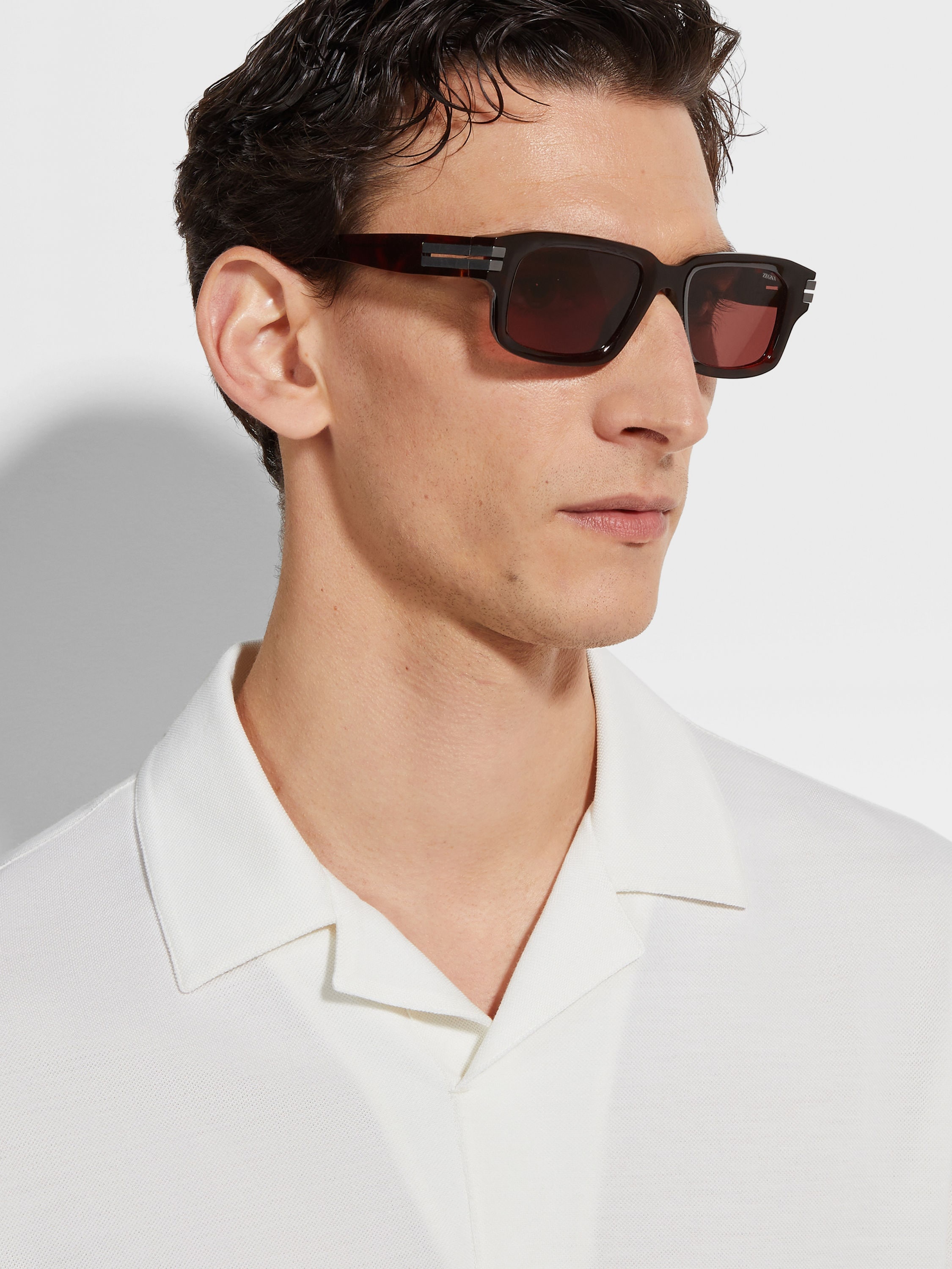RED HAVANA ACETATE SUNGLASSES - 4