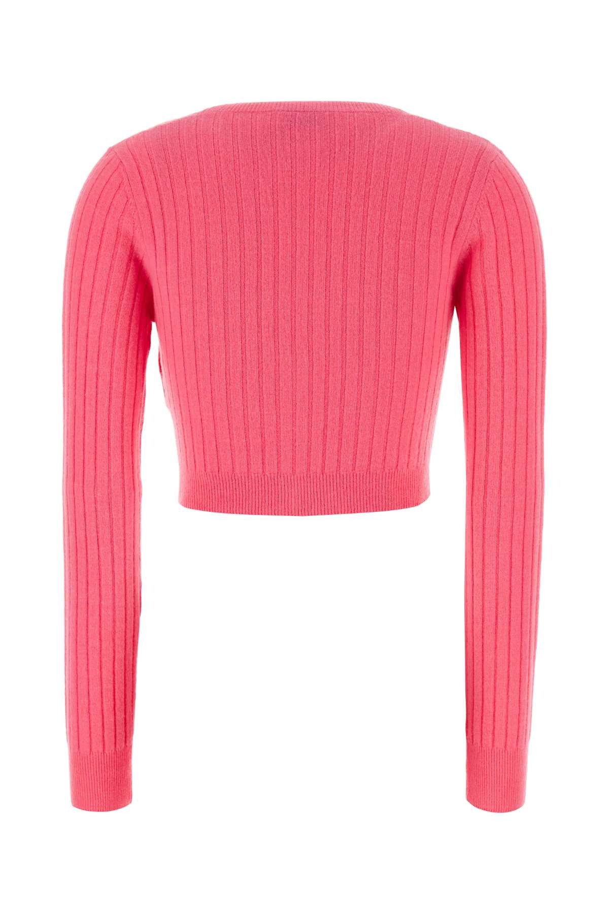 Off White Women Fuchsia Wool Blend Cardigan - 2