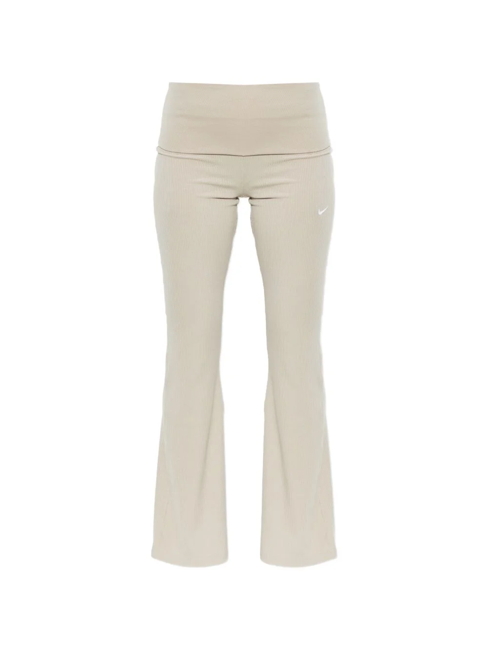 logo-embroidery flared leggings - 1