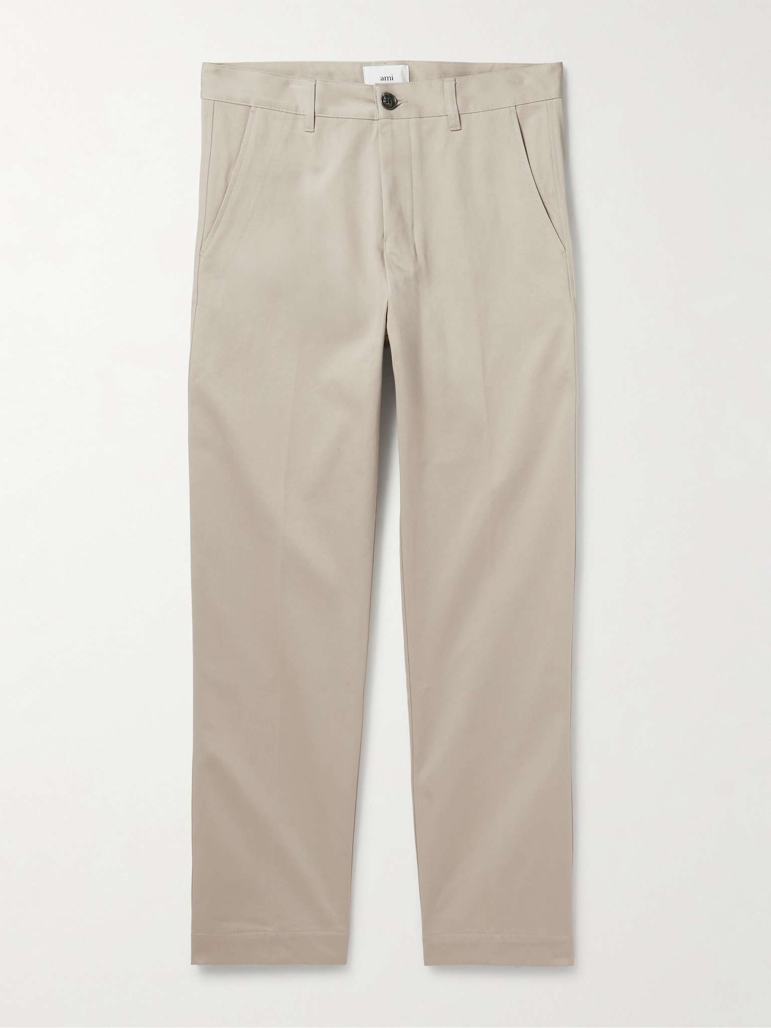 Straight-Leg Cotton-Sateen Chinos - 1