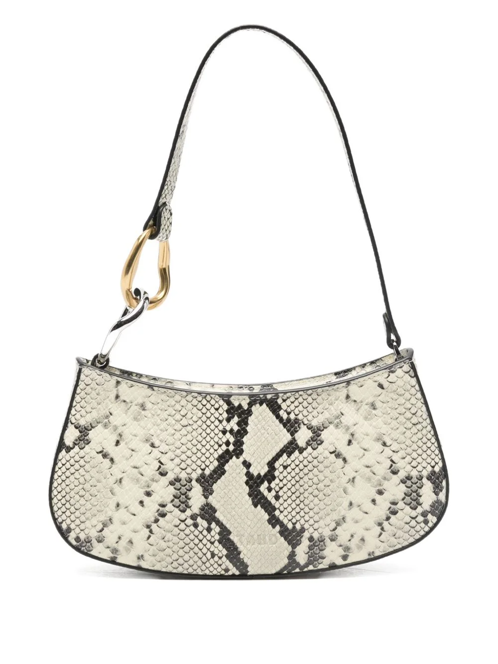 Ollie snakeskin hardware tote bag - 1