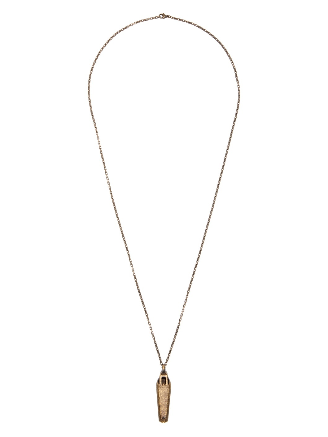 Gold Sarcophagus Charm Necklace - 1