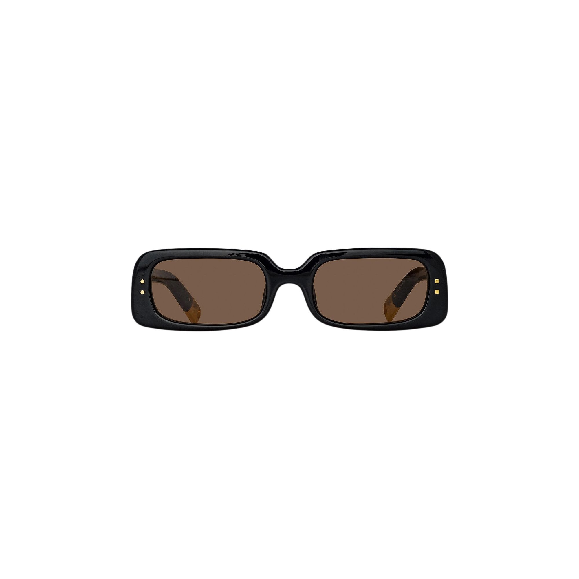 Jacquemus Azzurro Rectangular Sunglasses 'Black/Yellow Gold/Brown' - 1