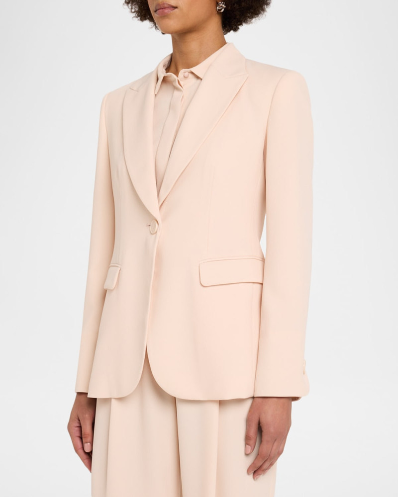 Single-Button Gabardine Jacket 4