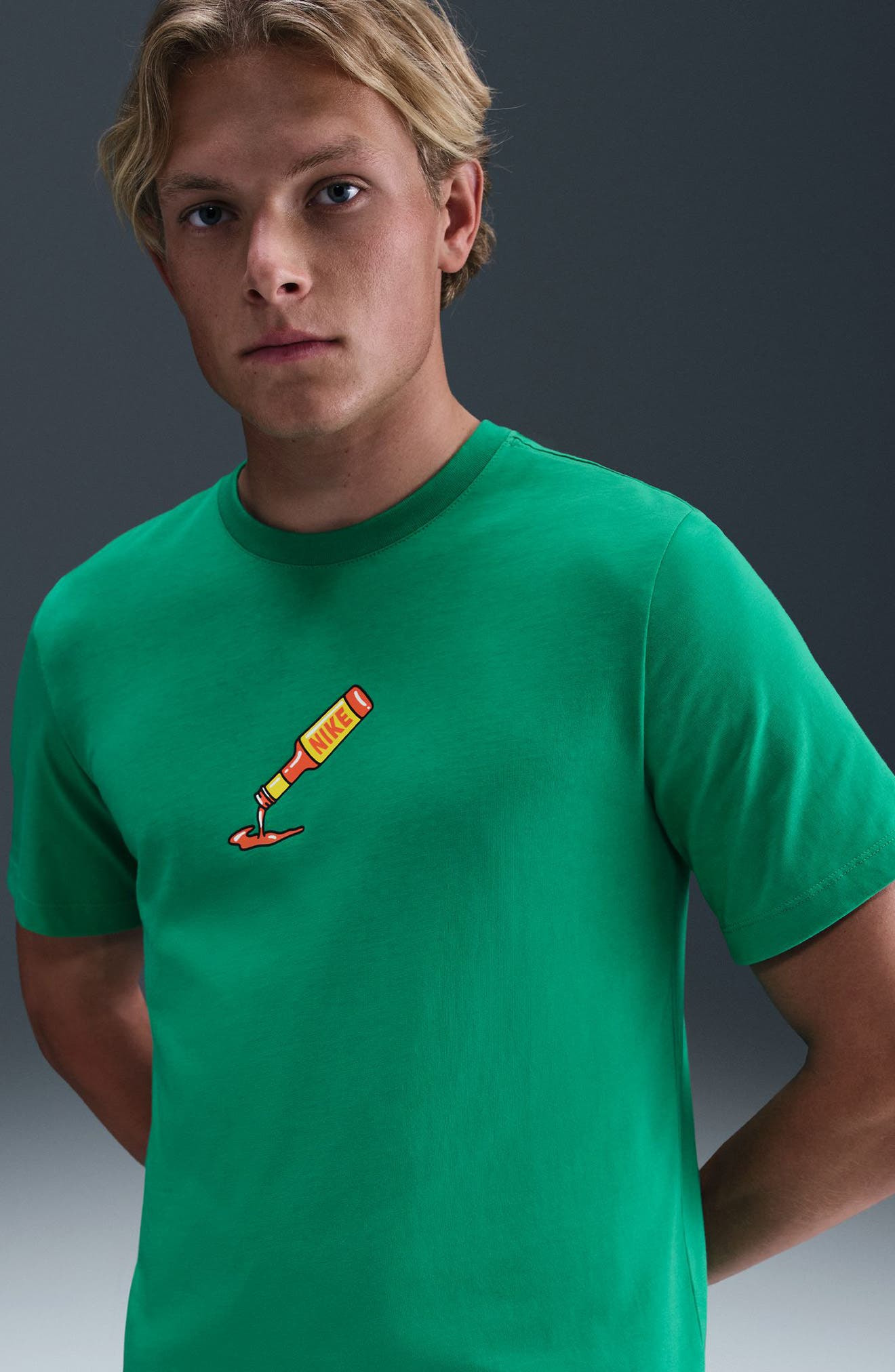 Nike Sportswear Cotton Graphic T-Shirt in Stadium Green at Nordstrom - 4