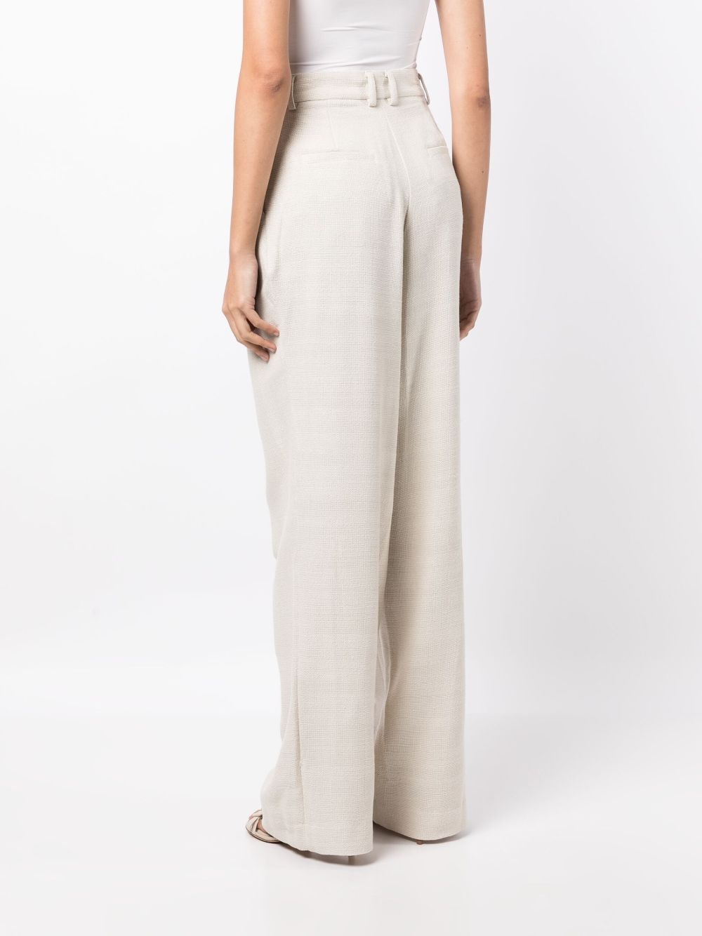 high-waisted wide-leg trousers - 4