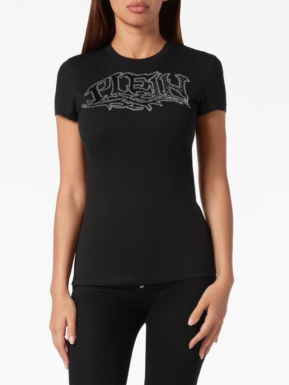 logo-embellished cotton T-shirt - 3