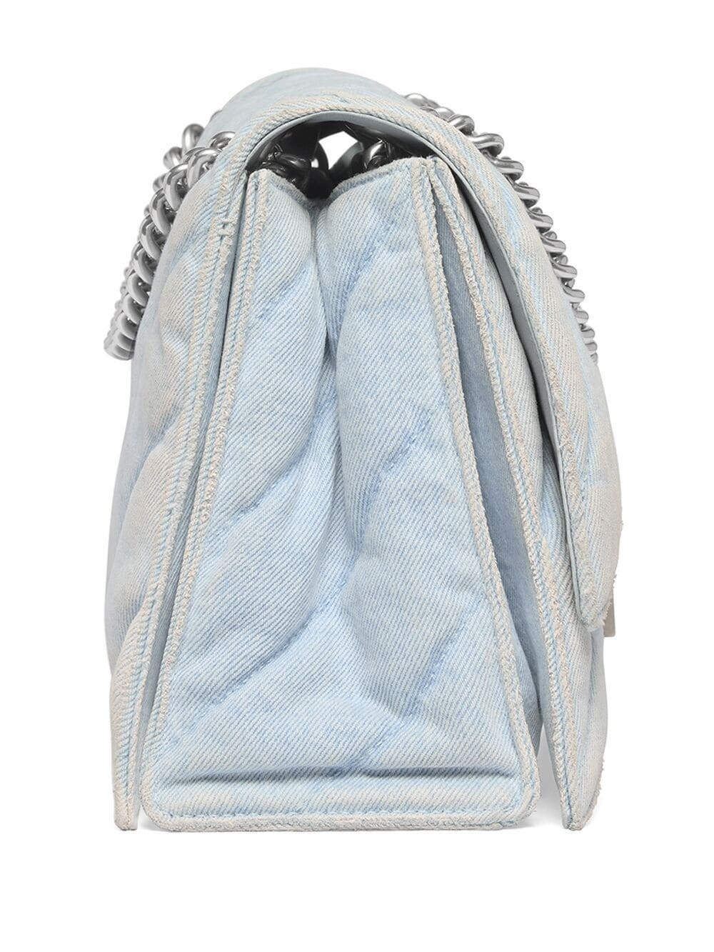 medium Crush quilted denim shoulder bag - 4