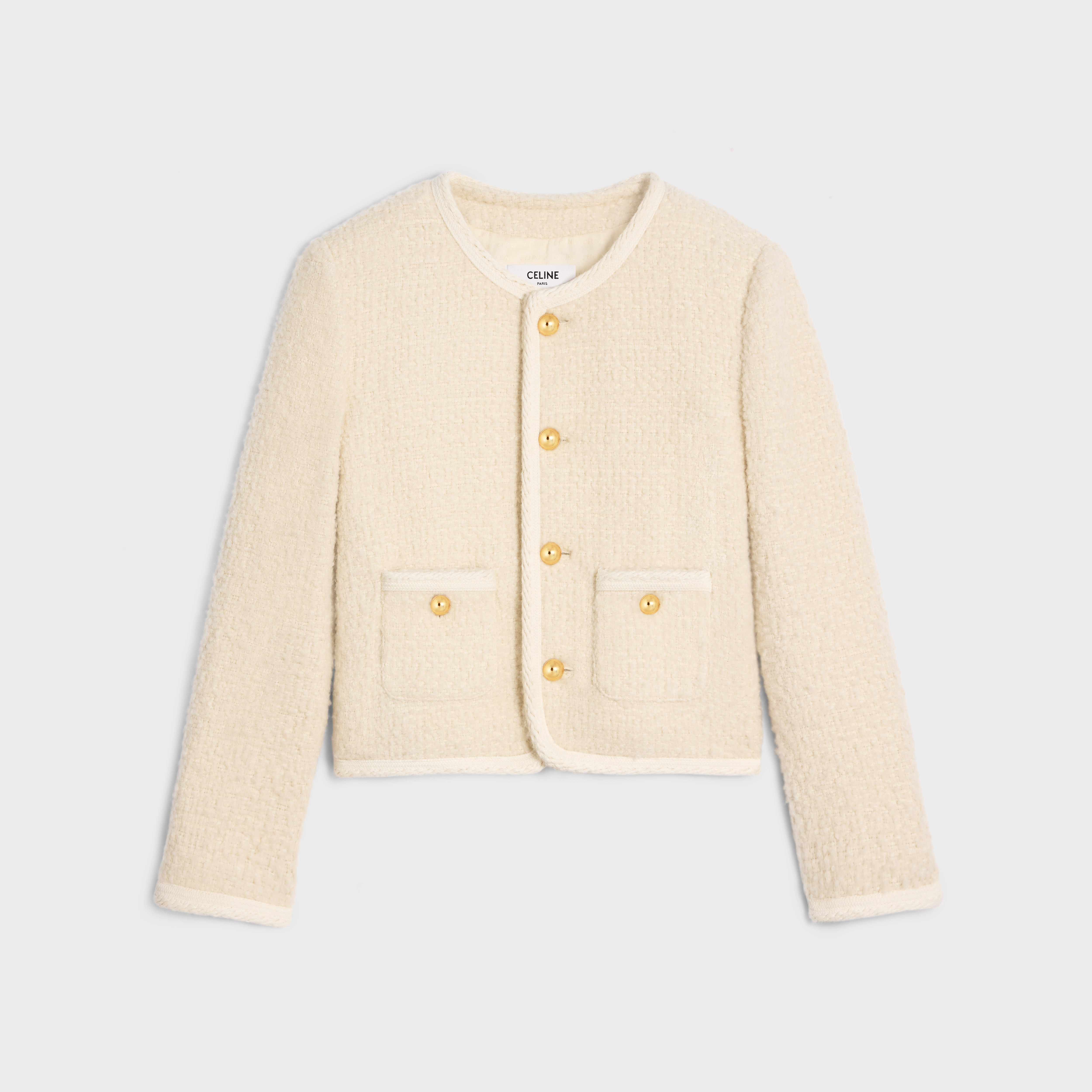 chelsea jacket in cashmere bouclette natté - 1