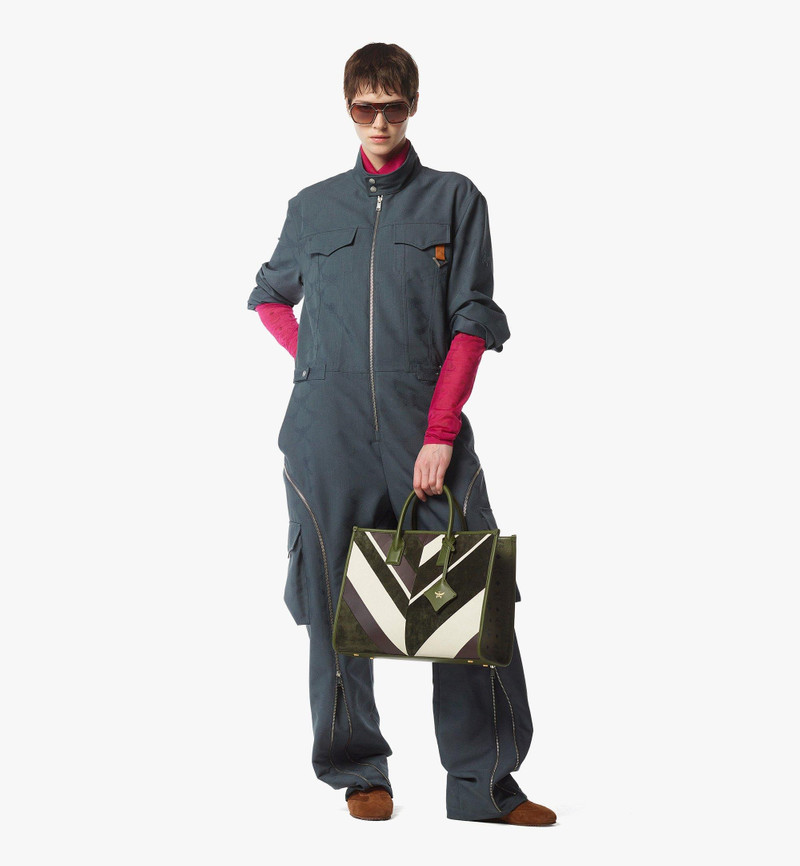 MCM München Tote in Mega Herringbone Suede outlook