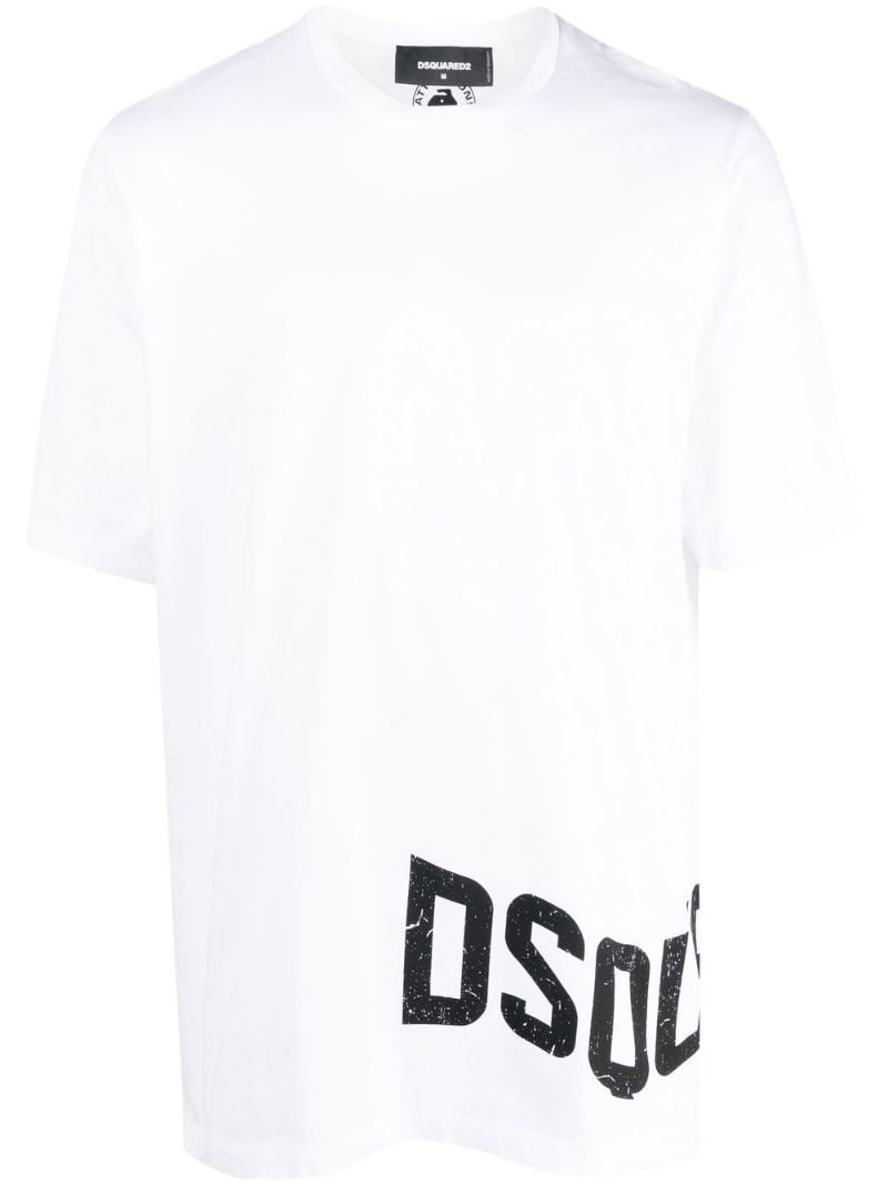 logo print cotton T-shirt - 1