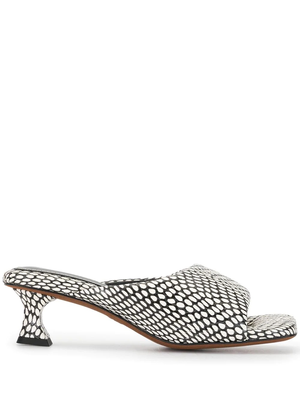 snakeskin effect mules - 1