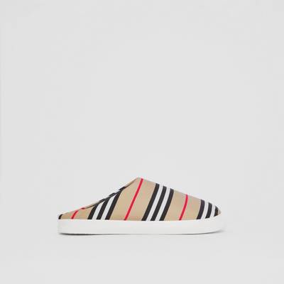 Burberry Icon Stripe Nylon Slippers outlook