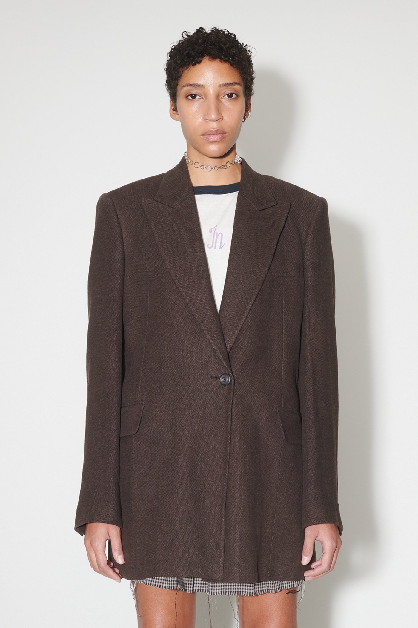 Manta Blazer Antique Chocolate Arctic Linen - 7