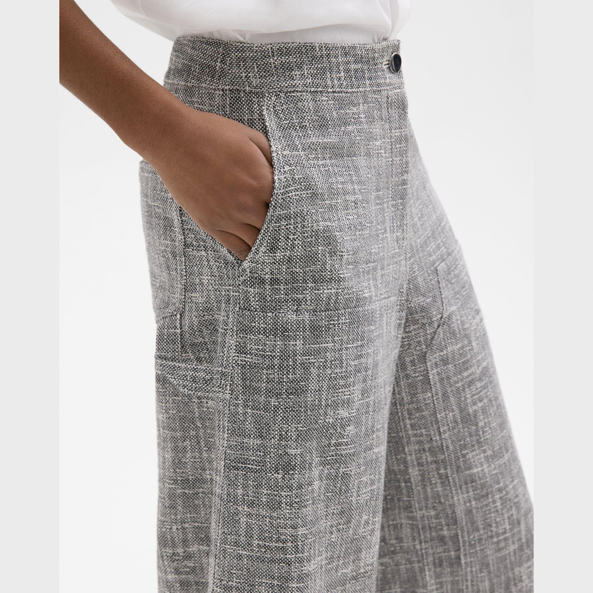 Wide-Leg Carpenter Pant in Canvas Tweed - 5
