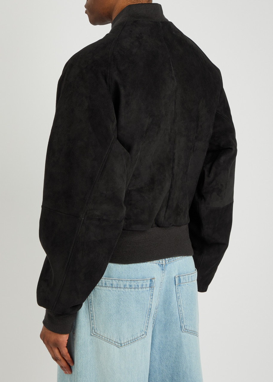 Entire Studios Raglan Padded Suede Bomber Jacket - 3
