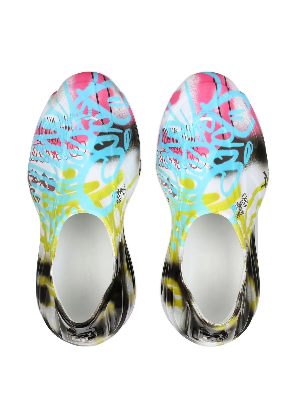 Toy graffiti-print low-top sneakers - 4