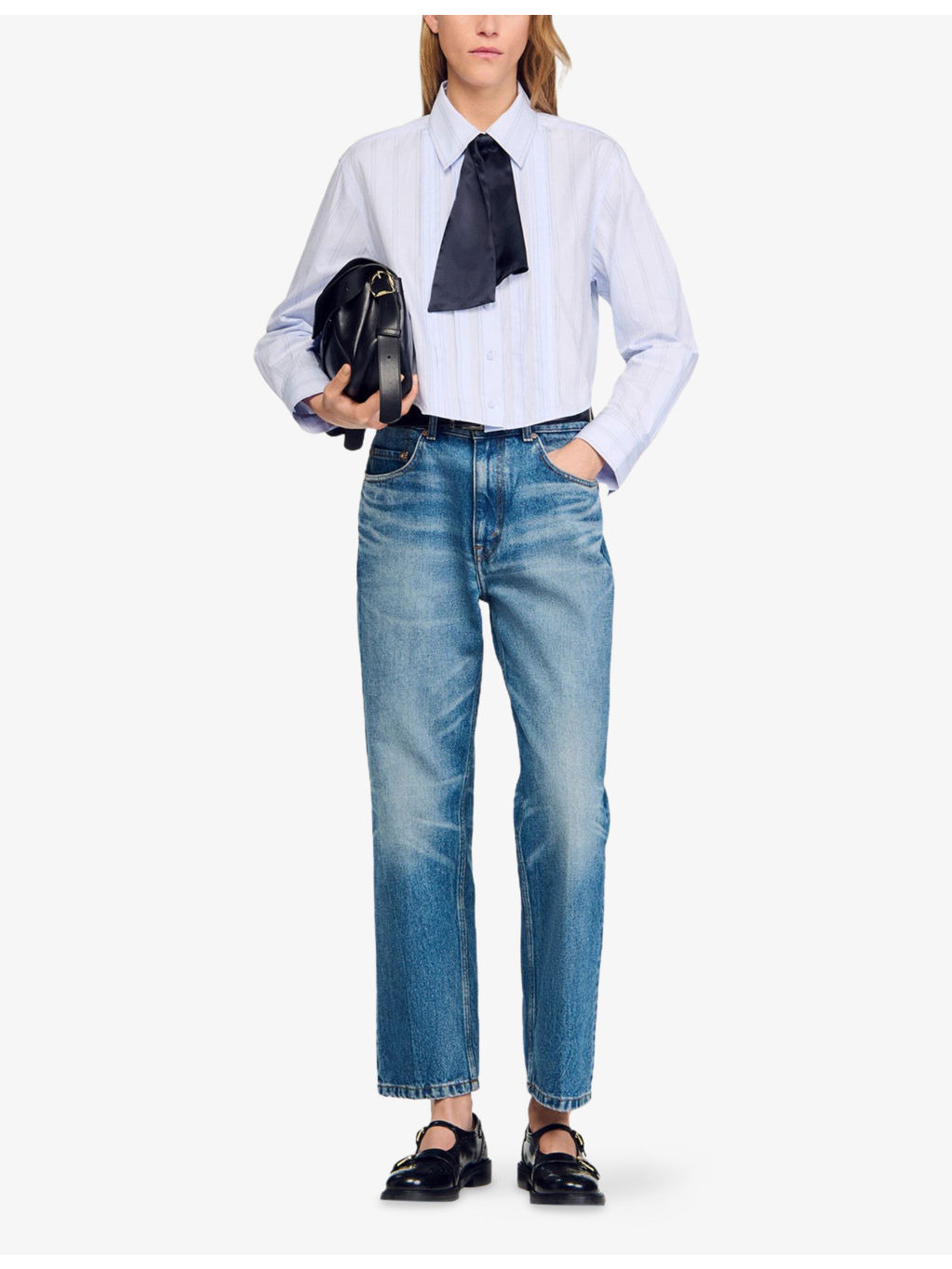 Marissa Cropped Cotton Shirt - 2