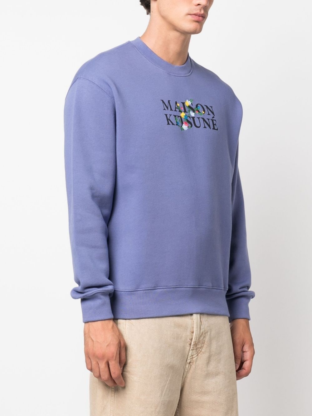 logo-print jersey sweatshirt - 3