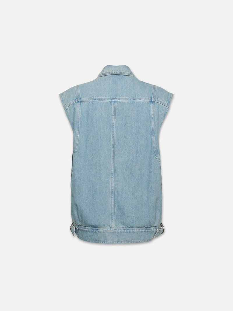 FRAME Angular Trucker Vest in Hercules outlook