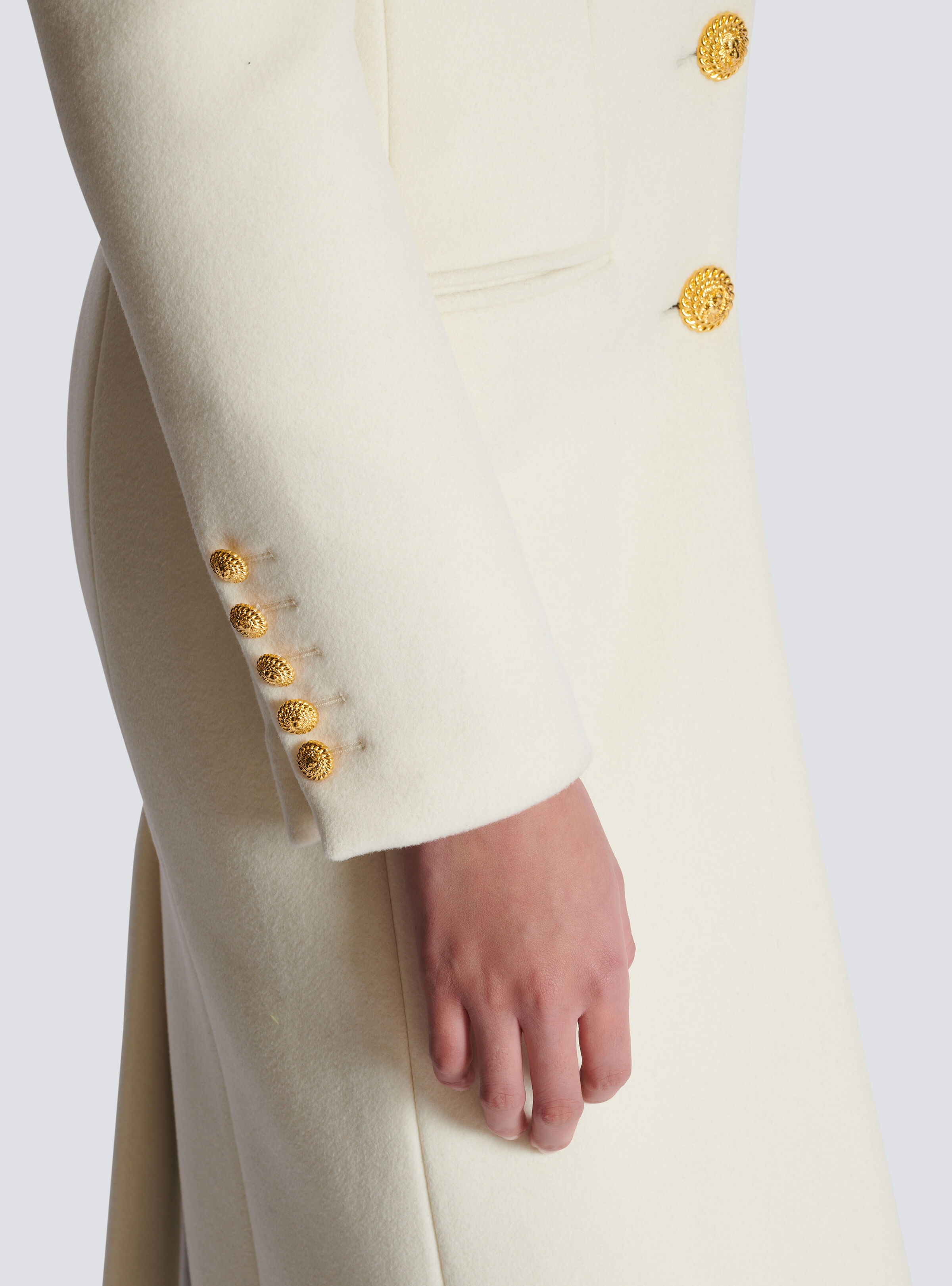 Long wool and cashmere coat - 8