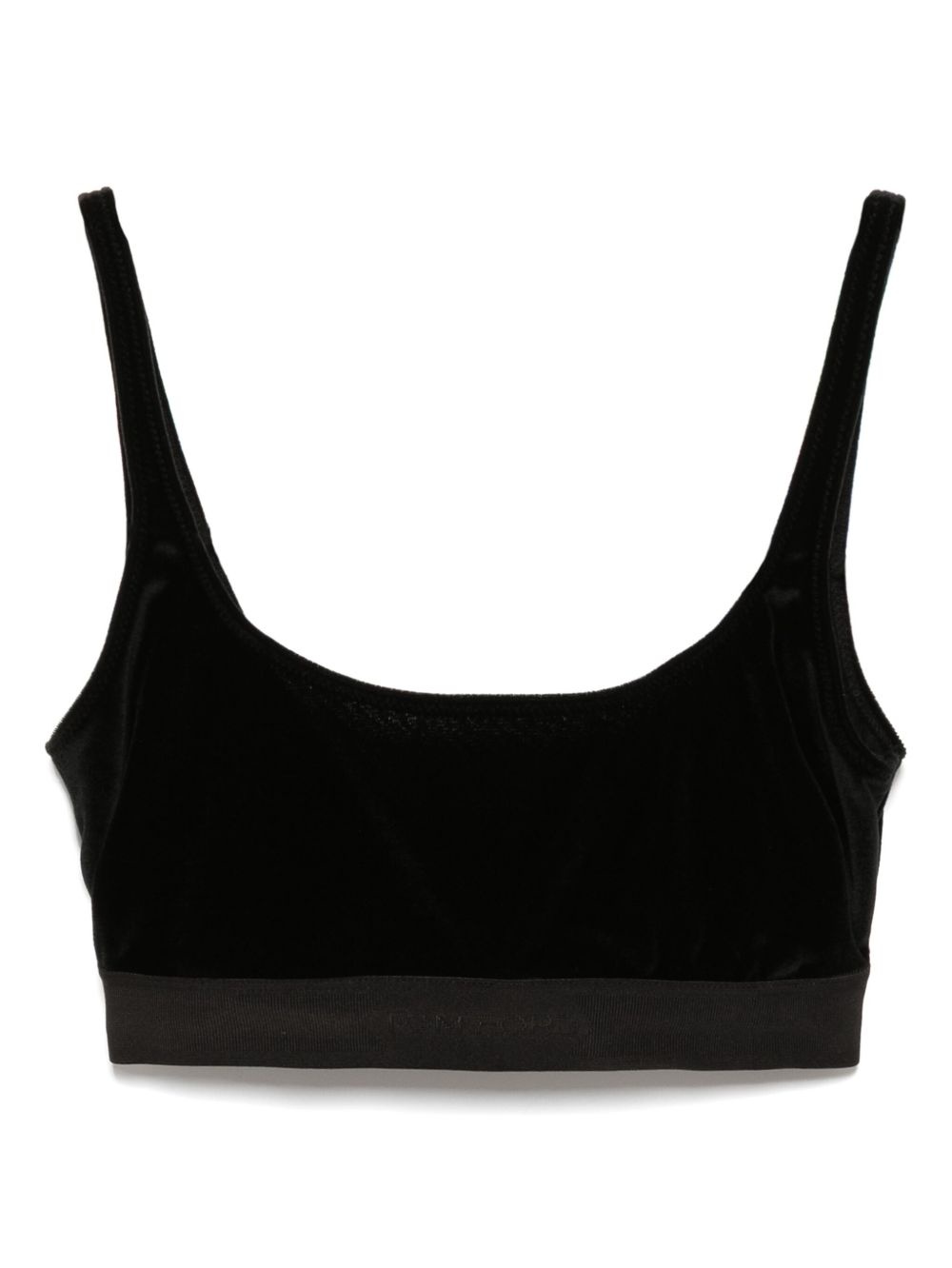 velvet cropped top - 1