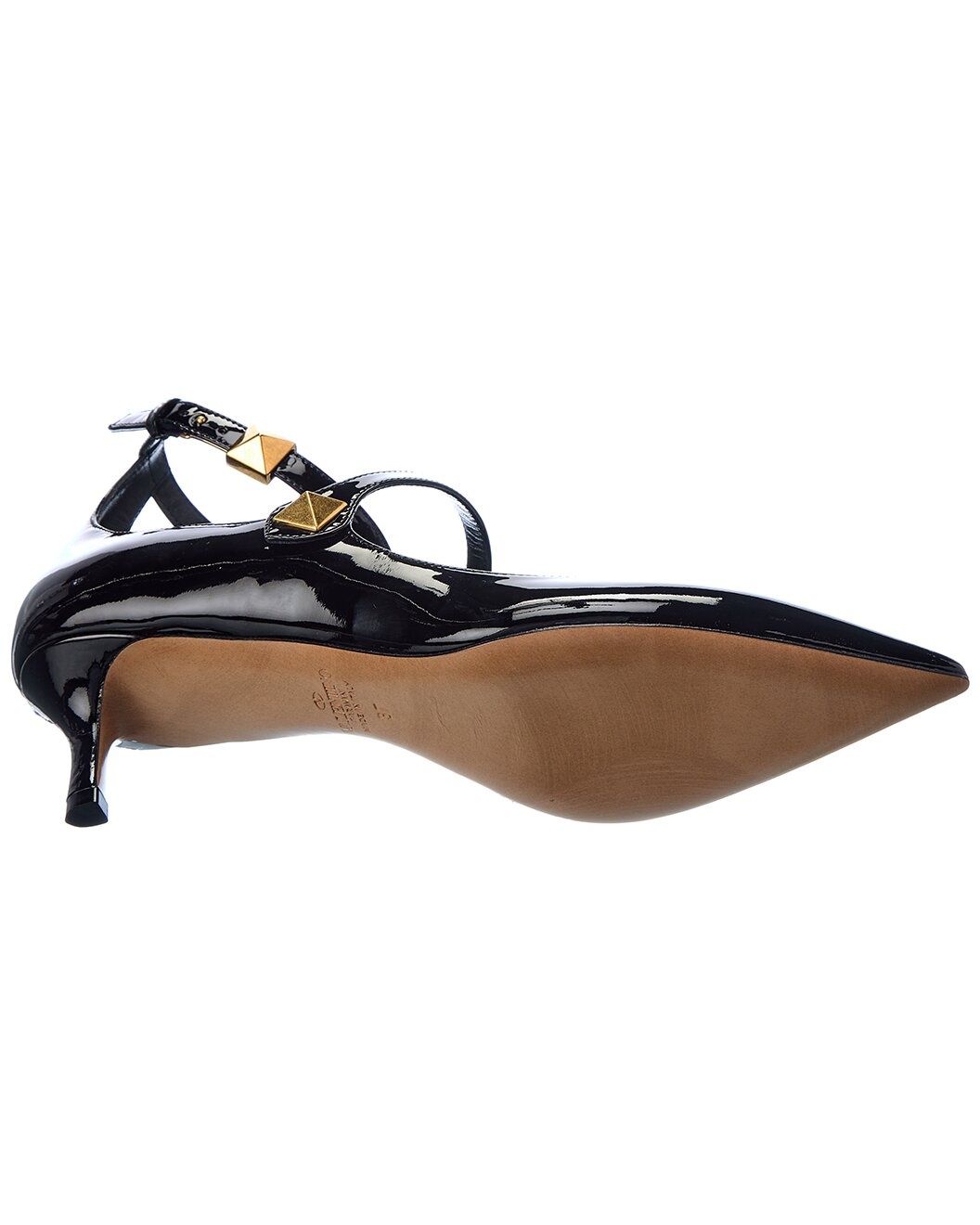 Valentino Roman Stud 50 Patent Pump - 4