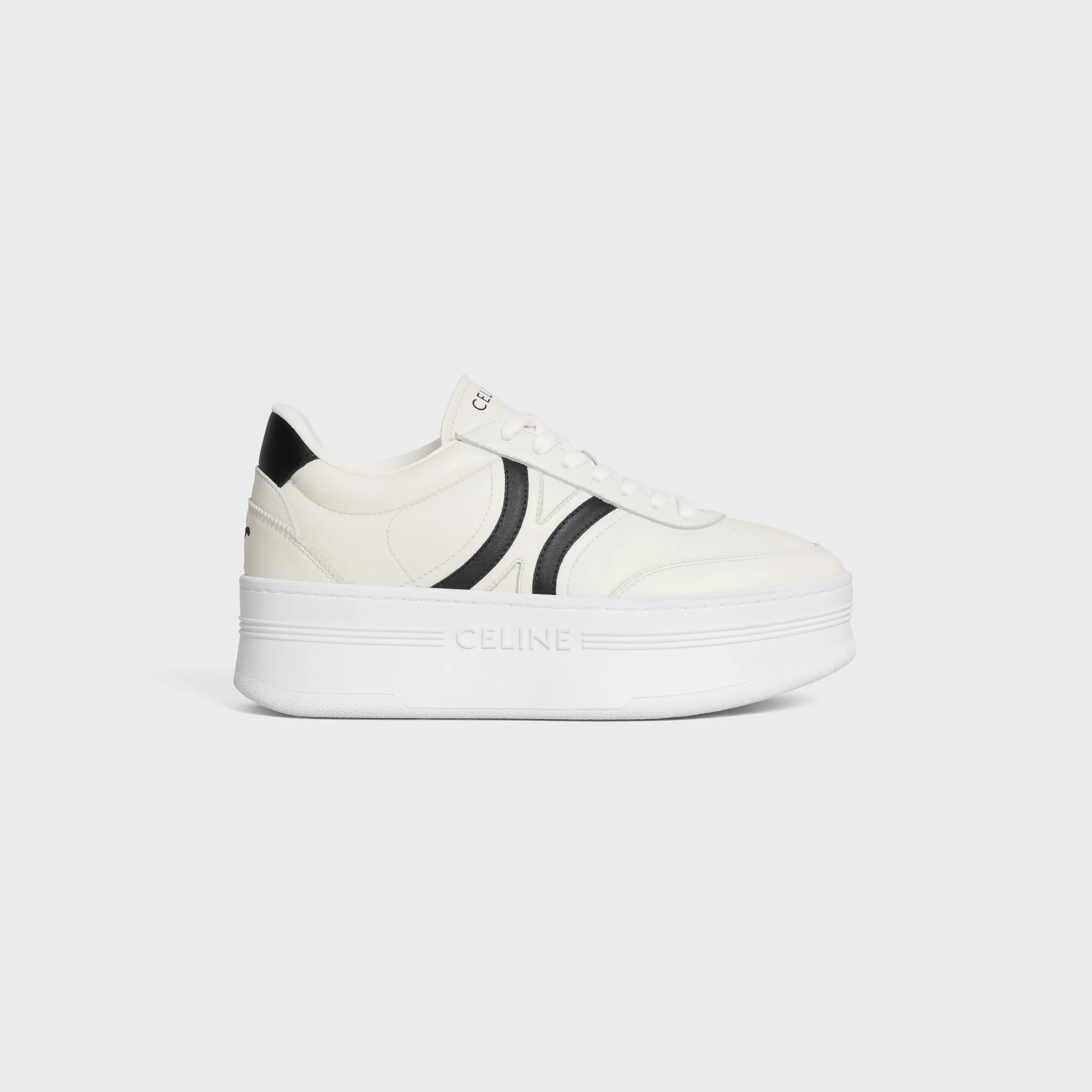 CELINE - BLOCK SNEAKERS WITH BACK TRIOMPHE AND WEDGE OUTSOLE IN CALFSKIN - 1