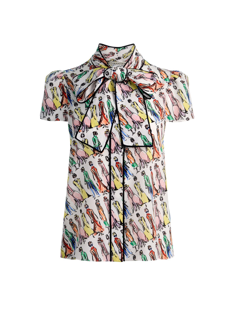 JEANNIE STACEFACE SILK BLOUSE 1