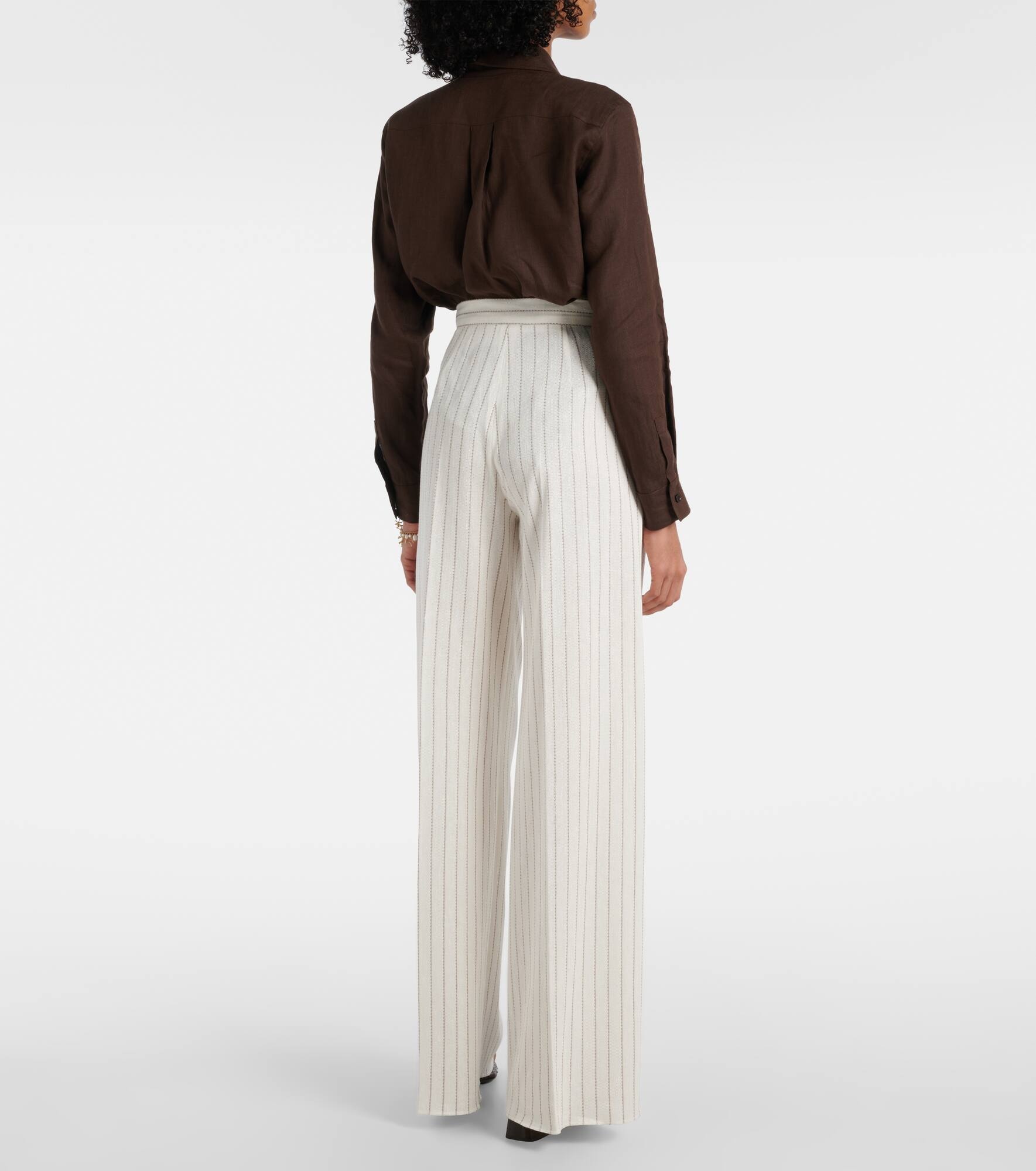 Clarion cotton and linen straight pants - 3