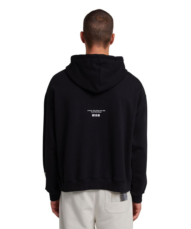 "FANTASTIC GREEN INVERSE SERIES" organic cotton hooded sweatshirt 3