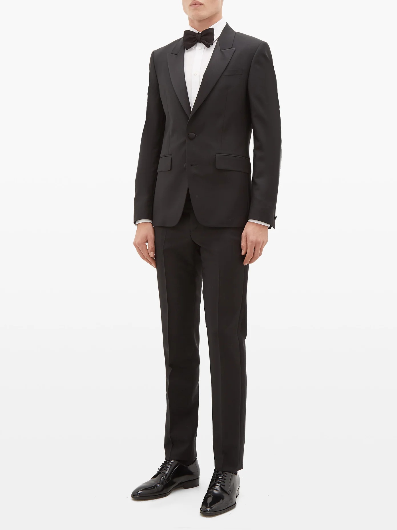 Satin-trimmed wool-blend tuxedo - 2