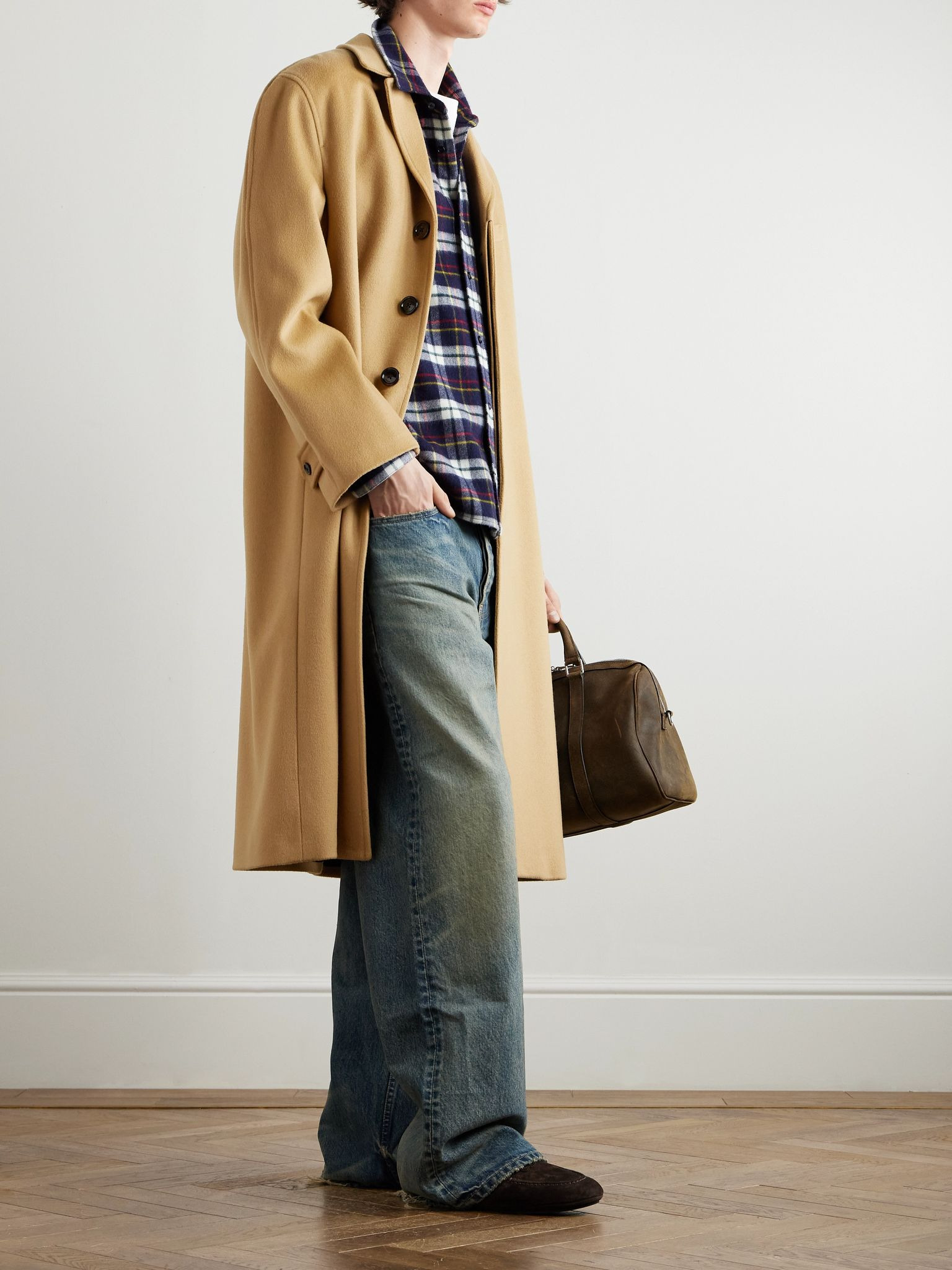 Brushed Wool-Felt Coat Camel - 2