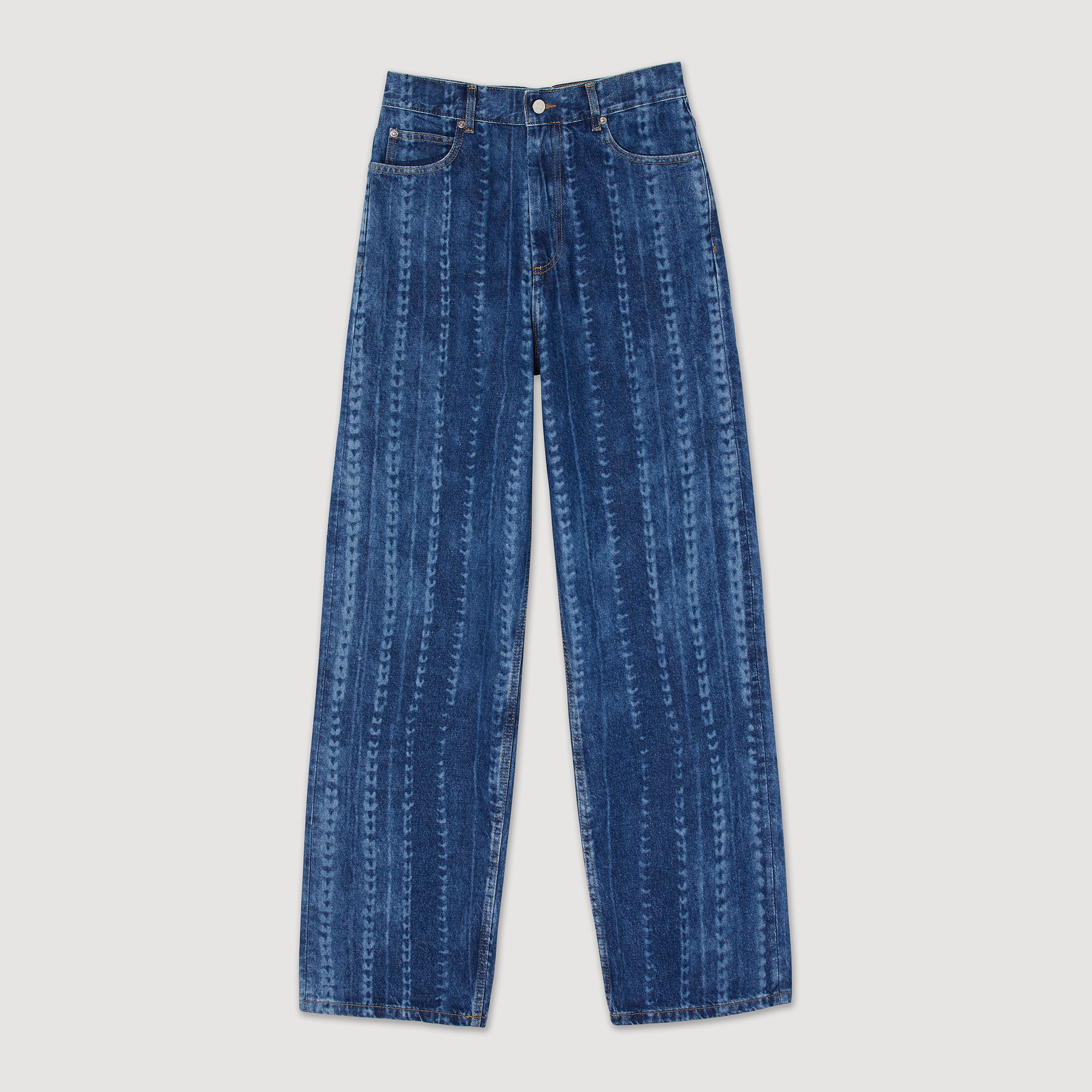 Faded patterned jeans - 1