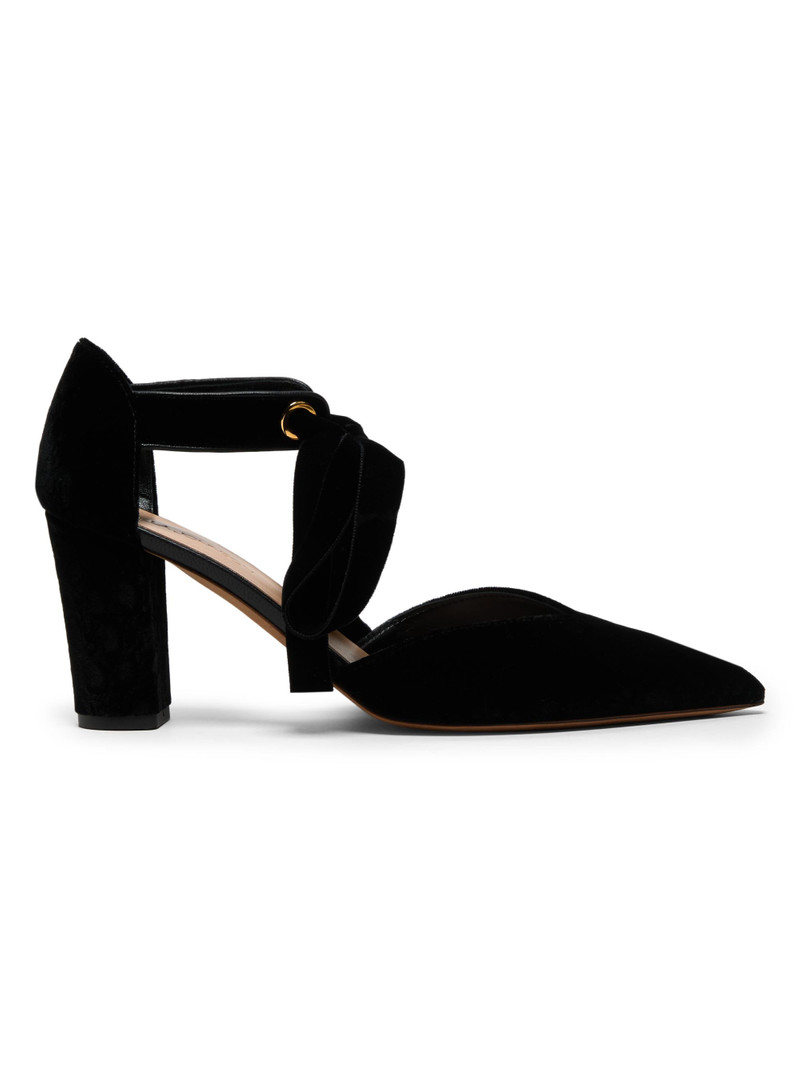 Women's Corinna 85MM Bow Textured Pumps - Black 1