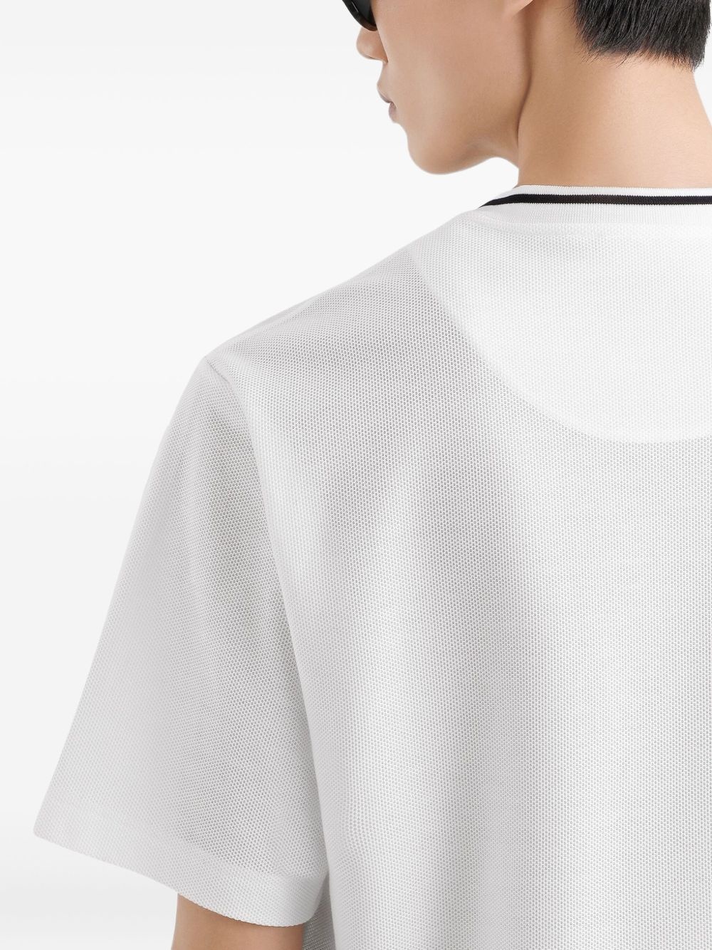 logo-embroidered cotton t-shirt - 5