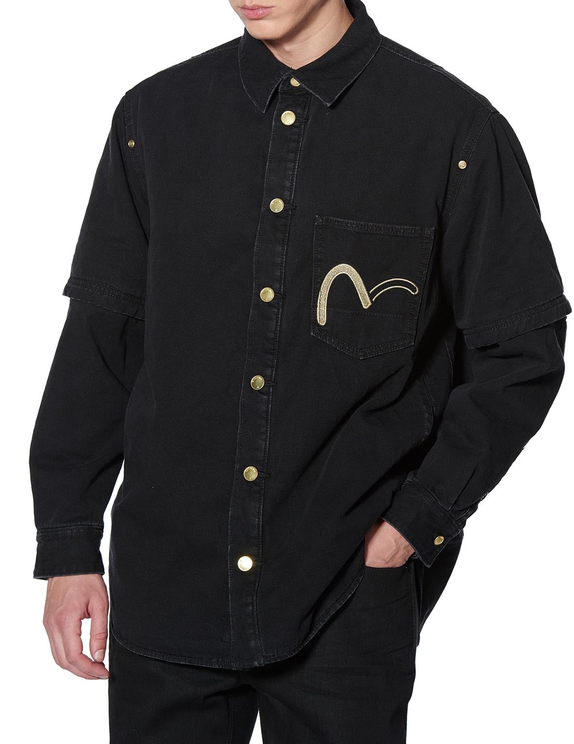 2-in-1 Padded Denim Shirt Jacket - 6