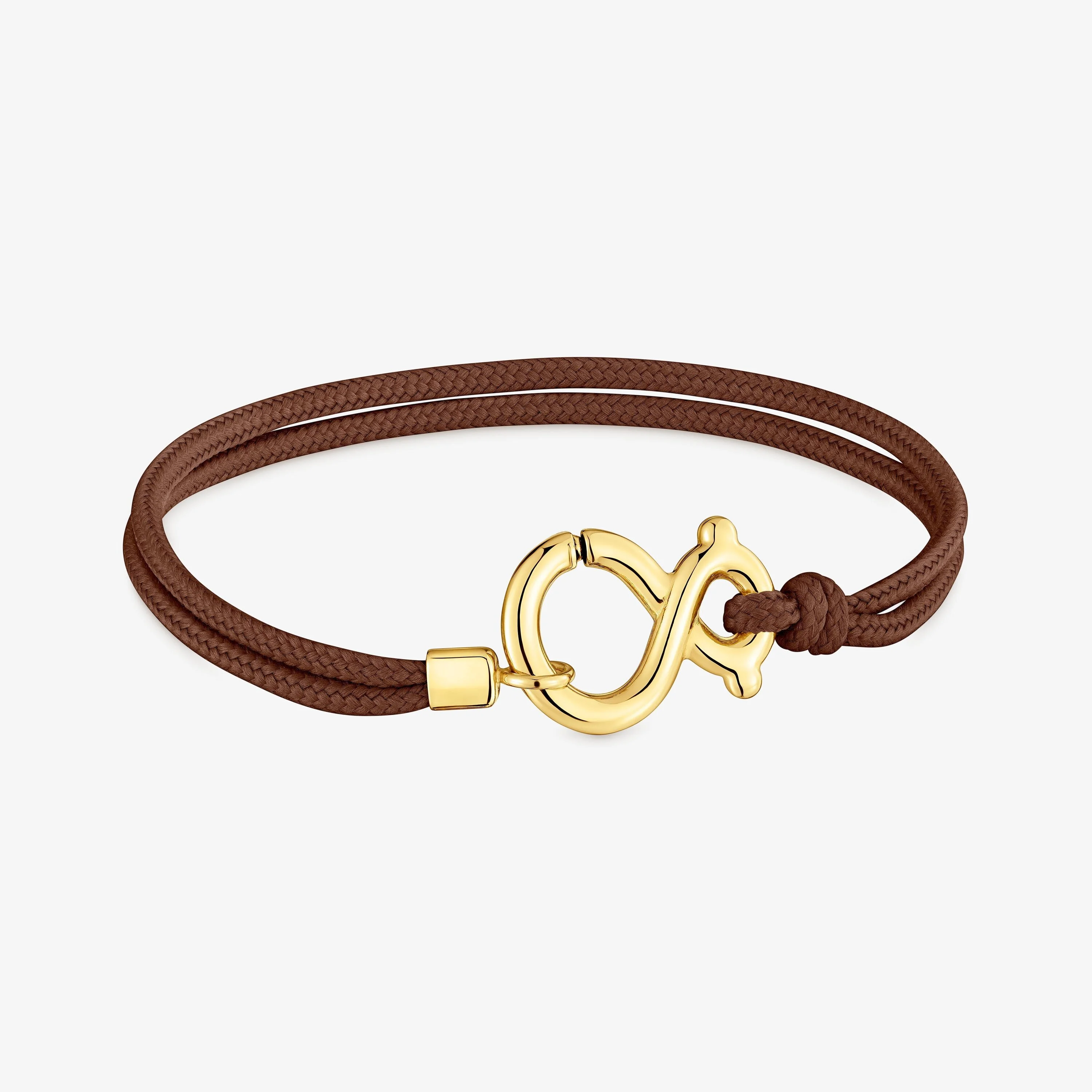 Bracelet with 18kt gold vermeil and brown cord TOUS Infinity - 1