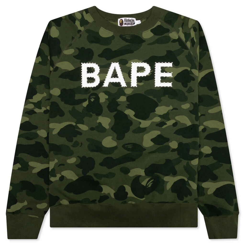 A BATHING APE® COLOR CAMO CRYSTAL STONE RELAXED FIT CREWNECK