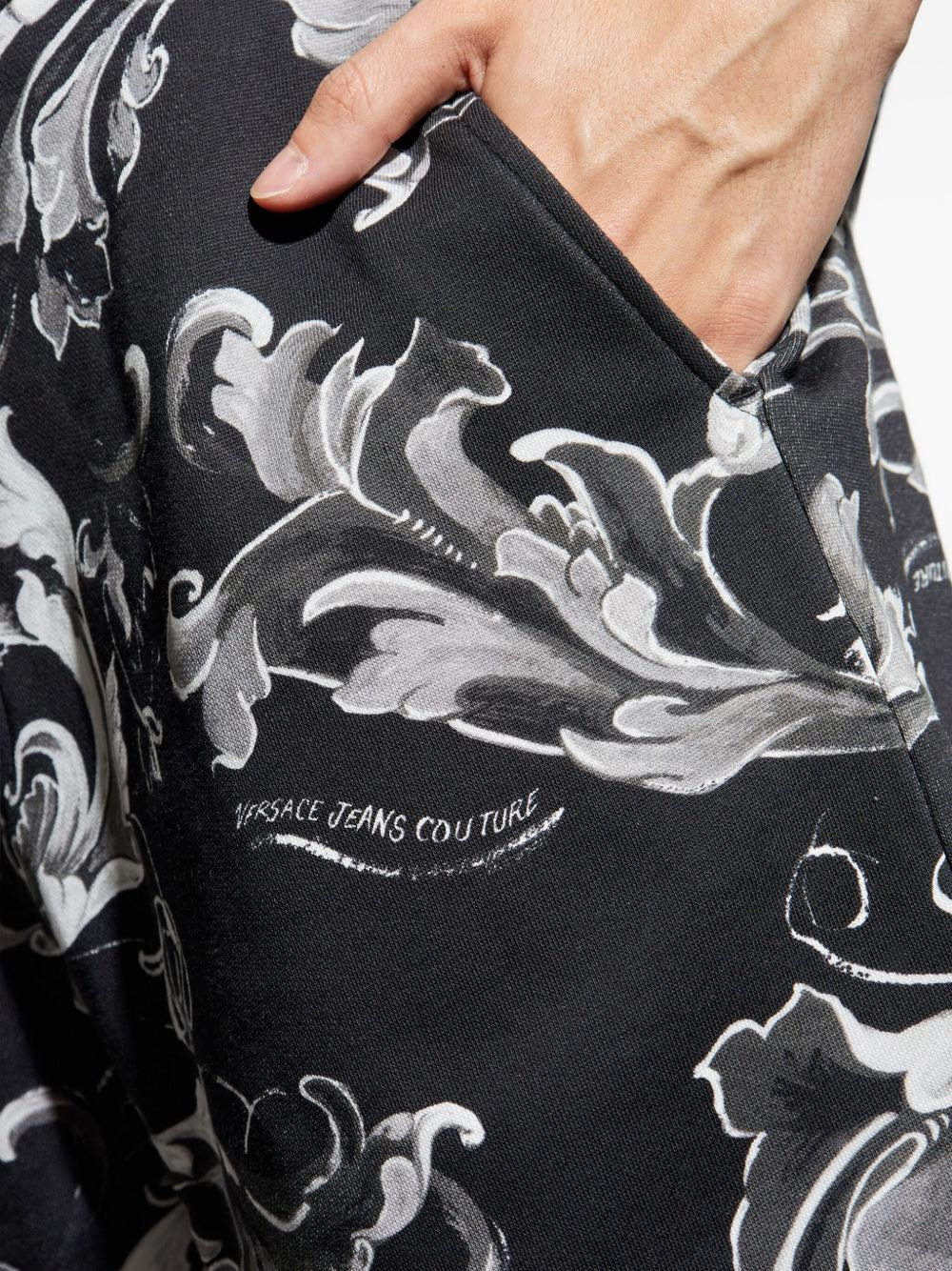 baroque-print drawstring shorts - 5