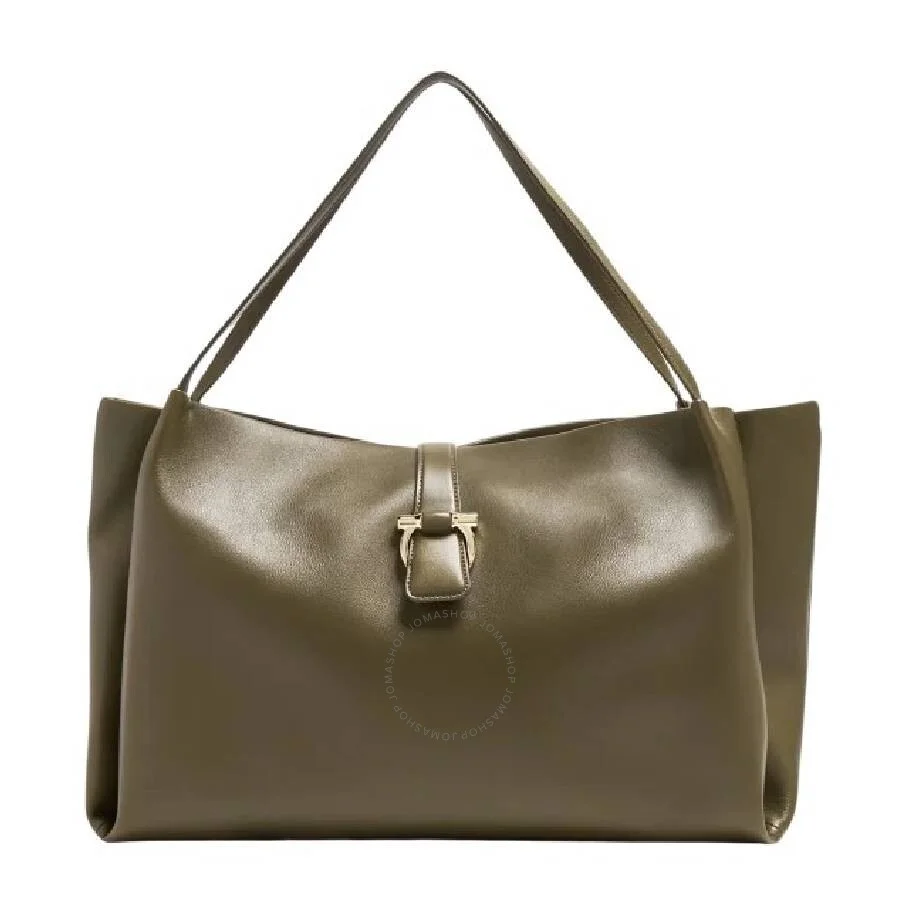 Ferragamo Flap Tote Leather Bag - 1
