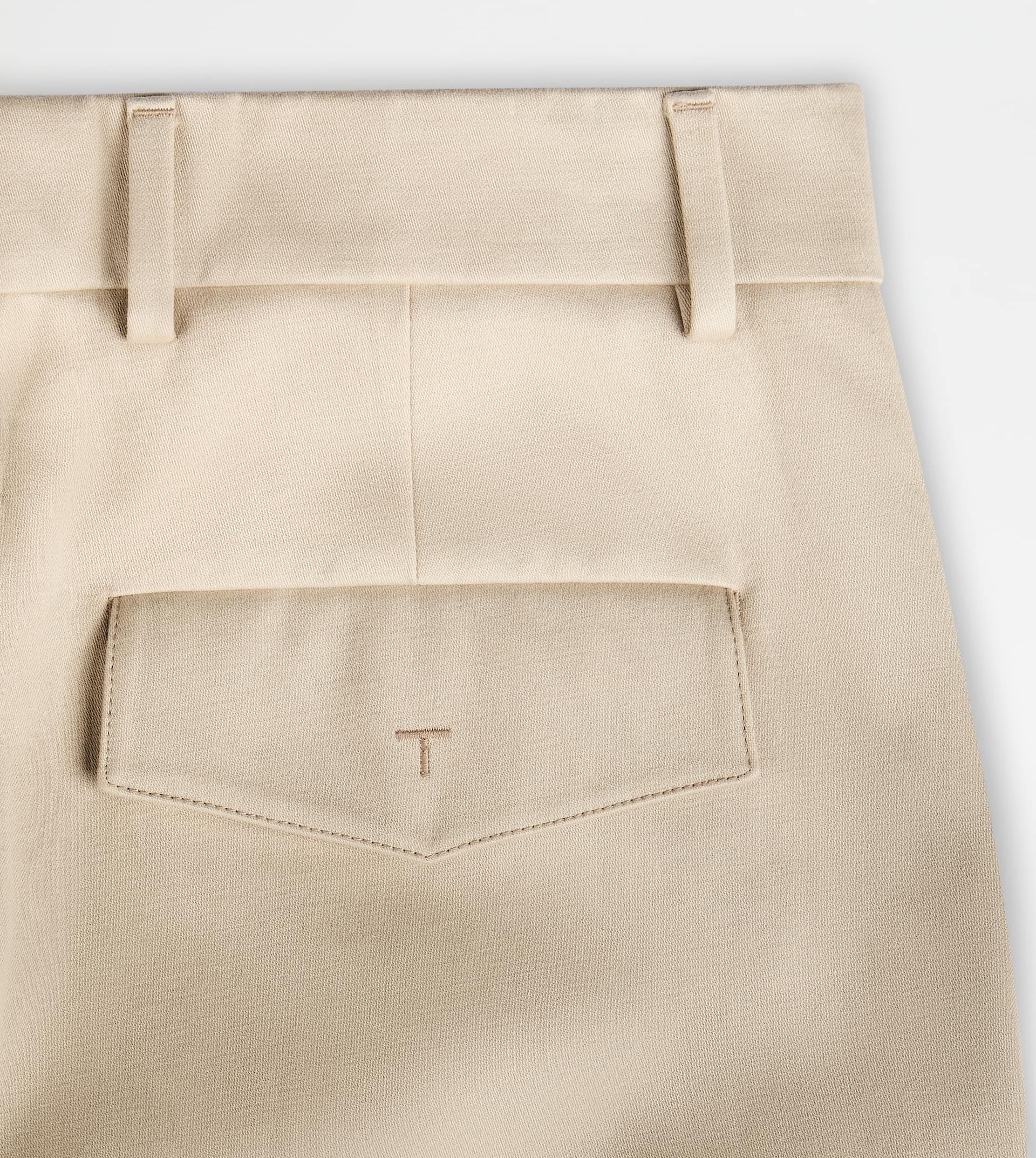 PANTS IN COTTON - BEIGE - 2