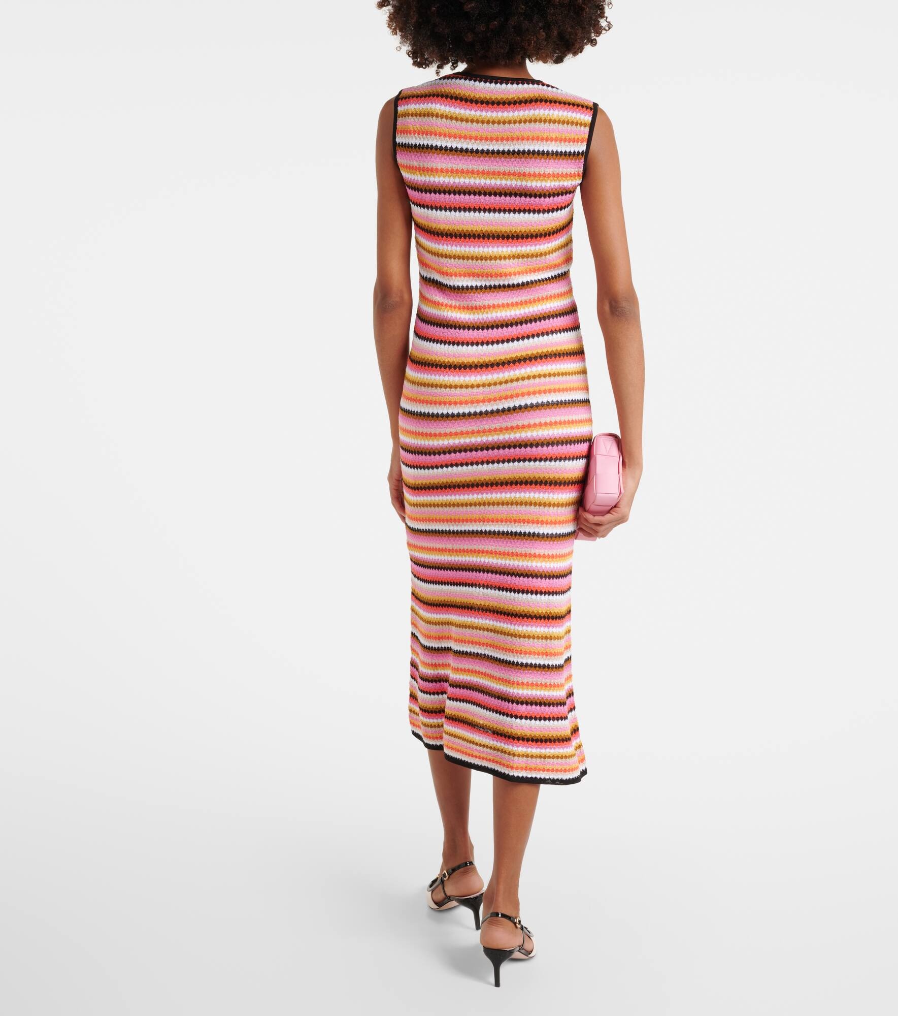 Cotton-blend midi dress - 3