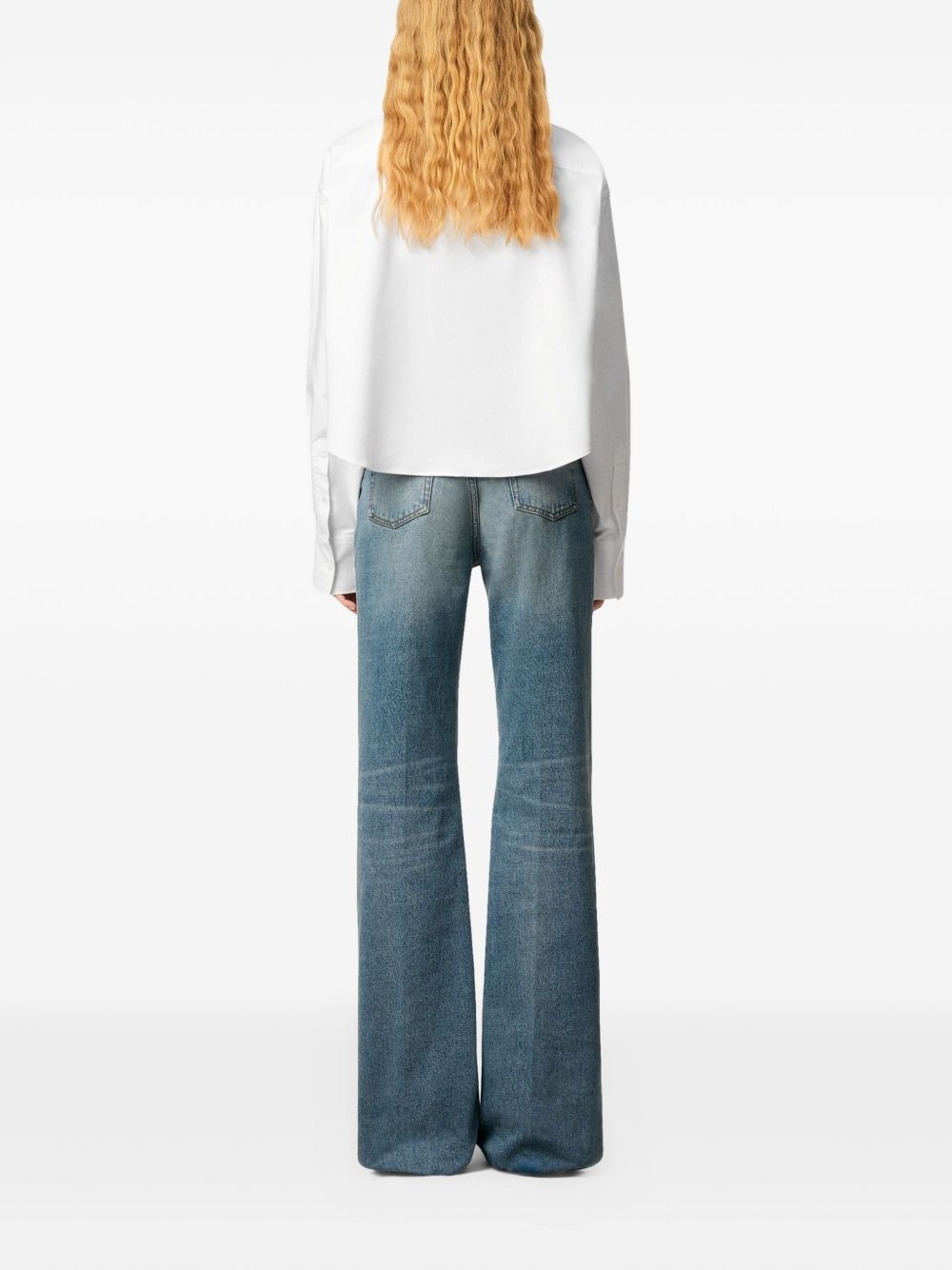 heart-embroidered Oxford shirt - 4