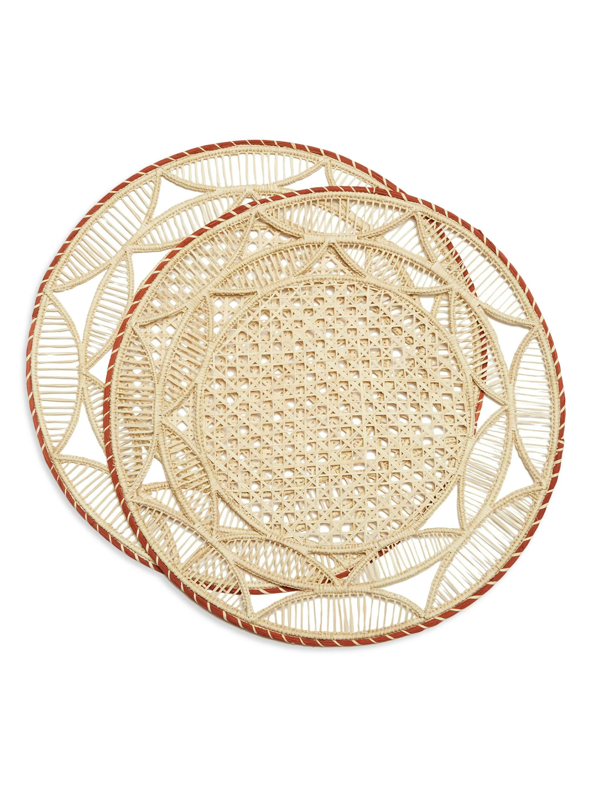 Raffia Placemat Set of 2 - Sol Orange - 1