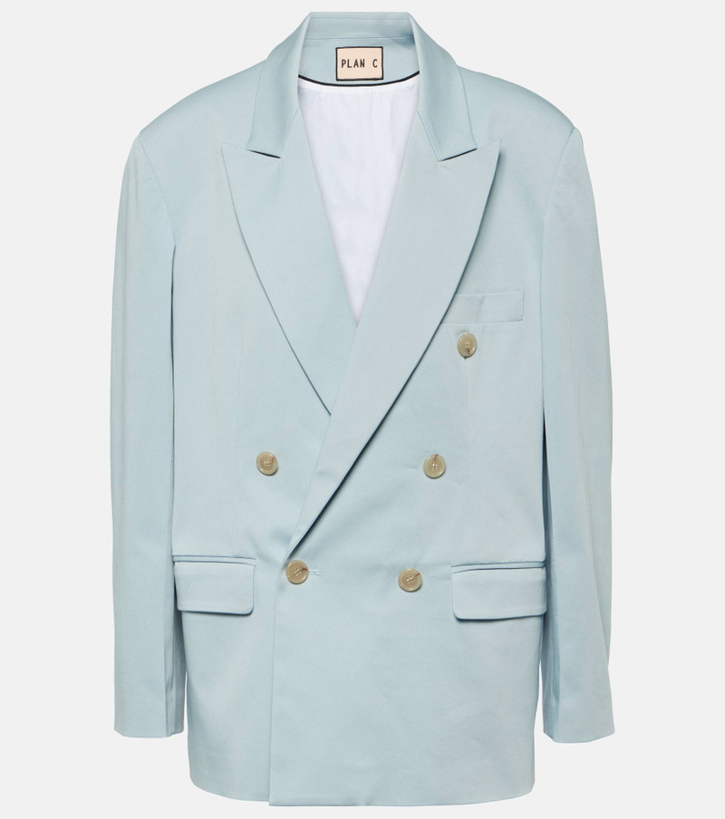 Oversized cotton-blend blazer - 1