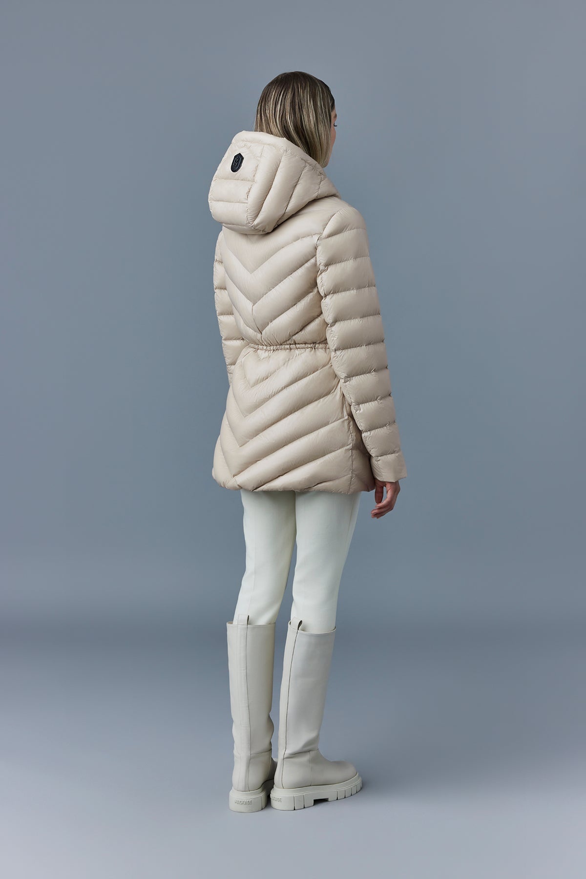 ARITA light hooded down chevron jacket - 4